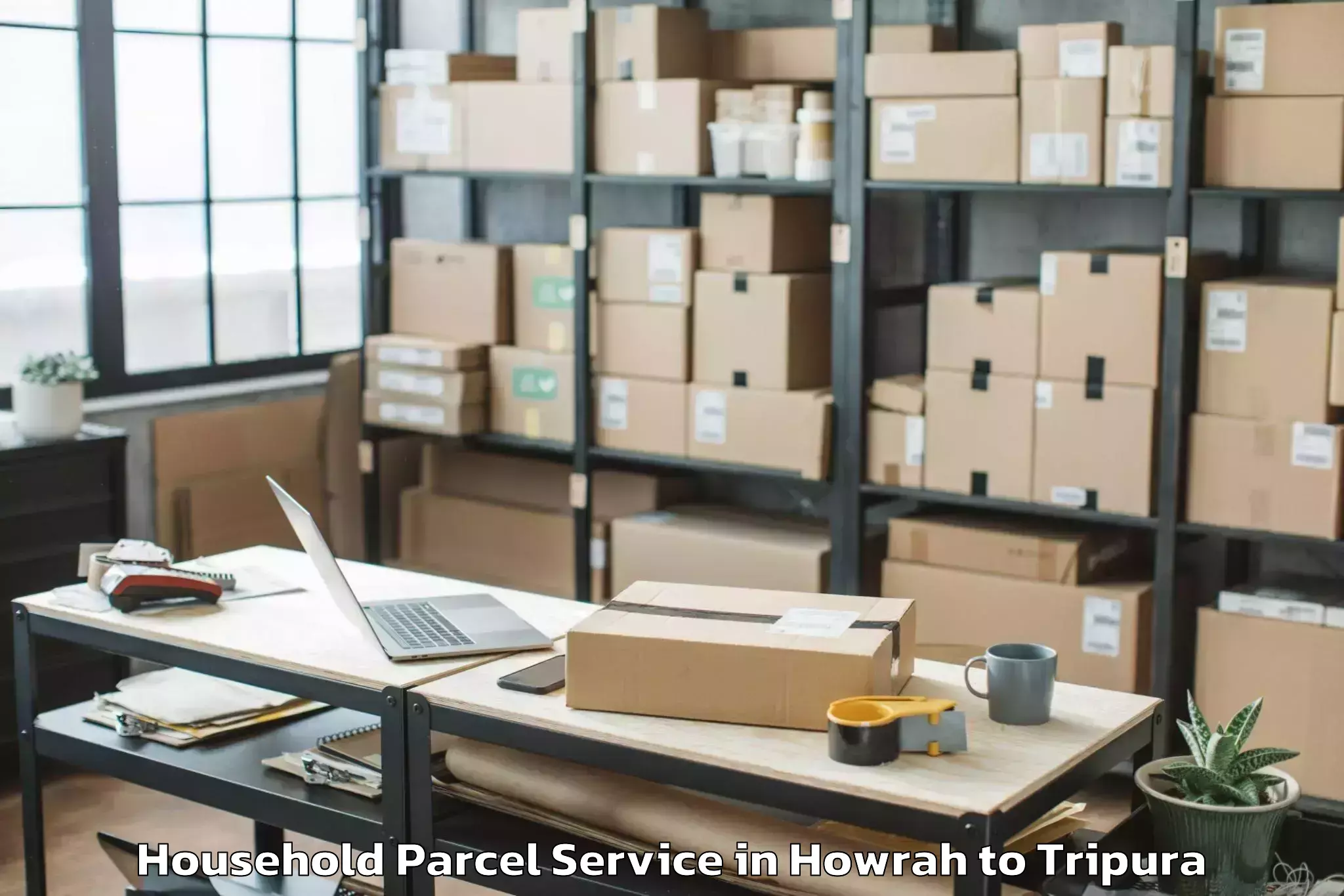 Book Howrah to Udaipur Tripura Household Parcel